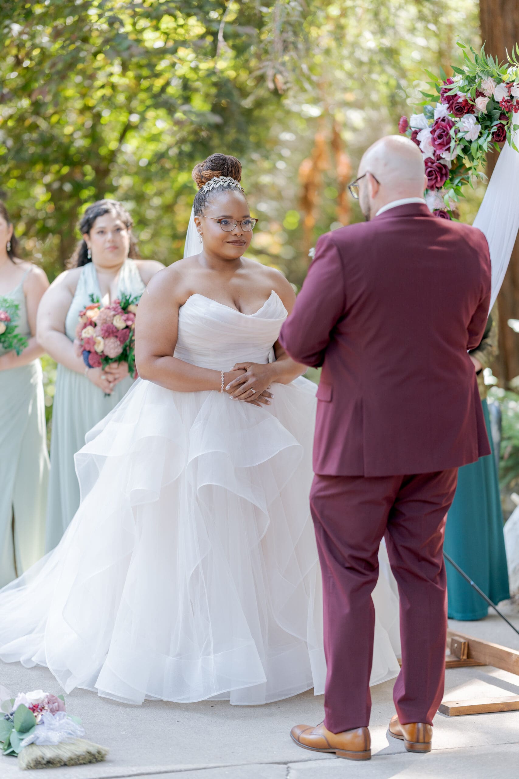 Groom's vows during the ceremony at the Piedmont Community Hall