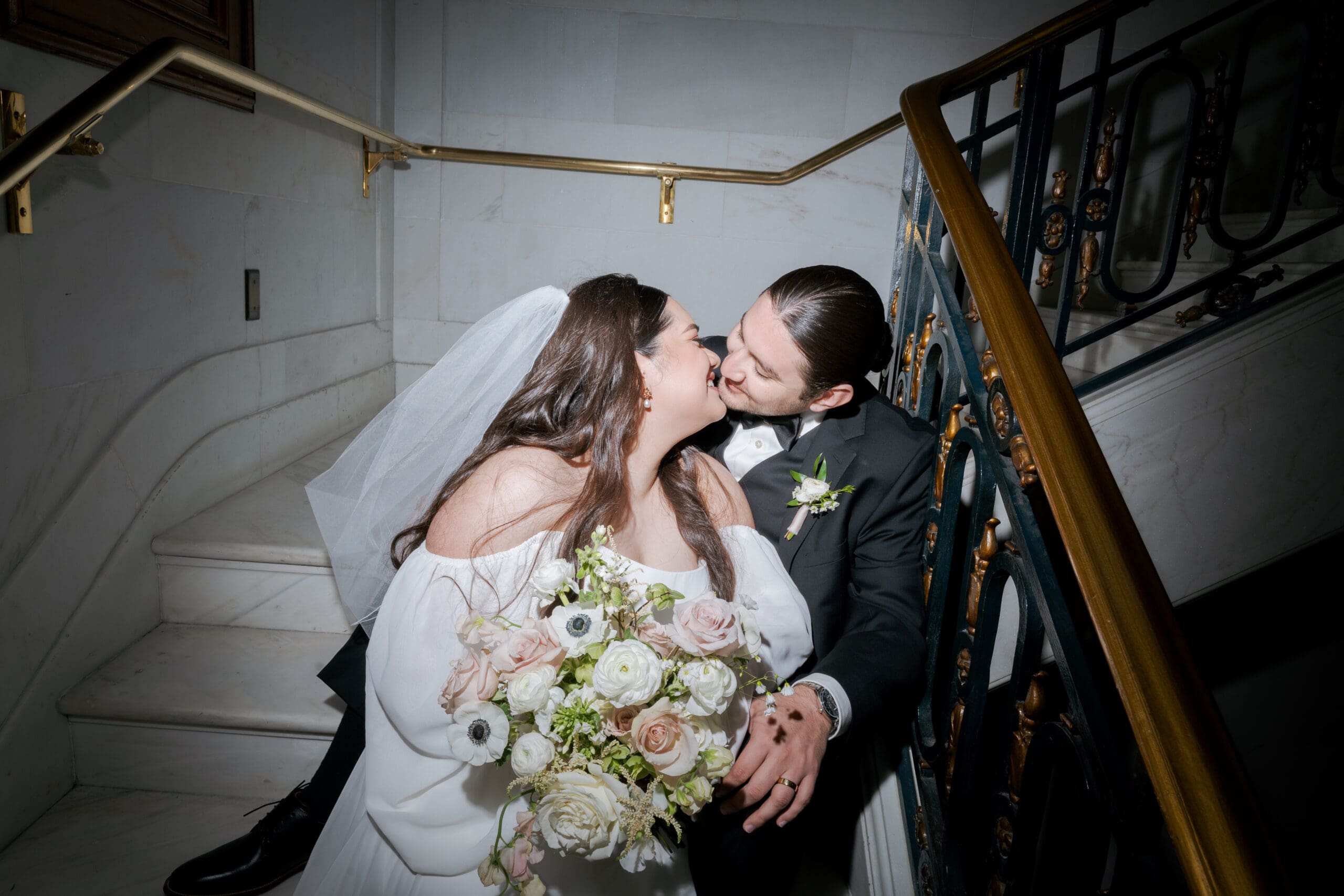 San Francisco City Hall Staircase Kiss photo