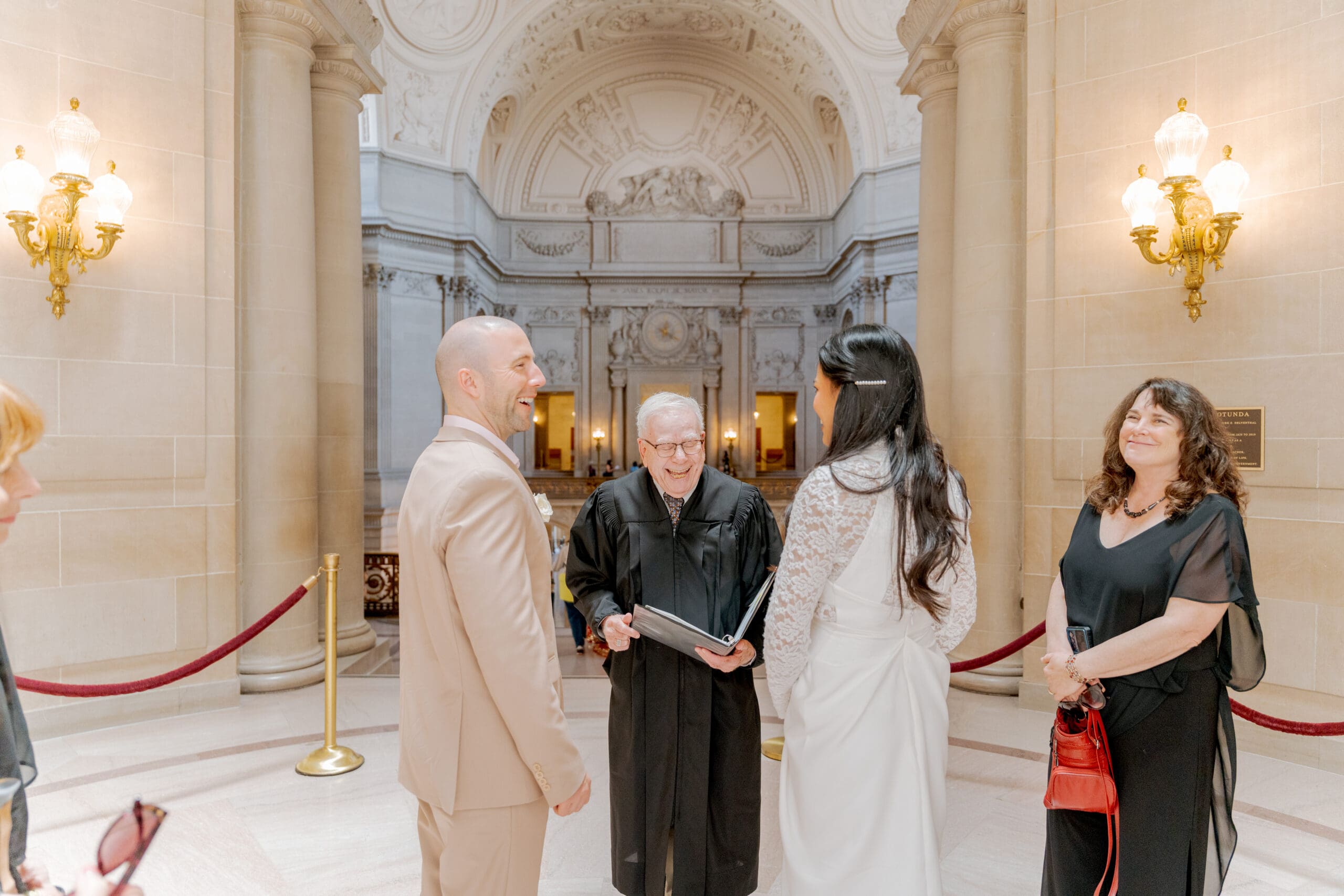 With the County Clerk at San Francisco City Hall's Rotunda