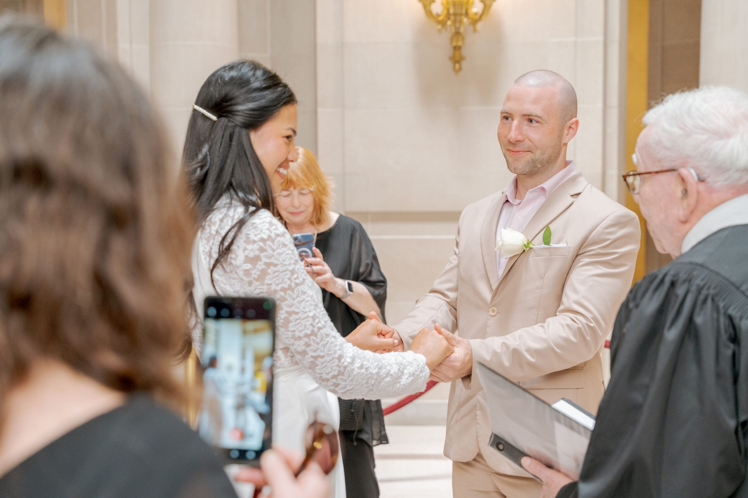 The Wedding Ceremony in the Rotunda at San Francisco City Hall
