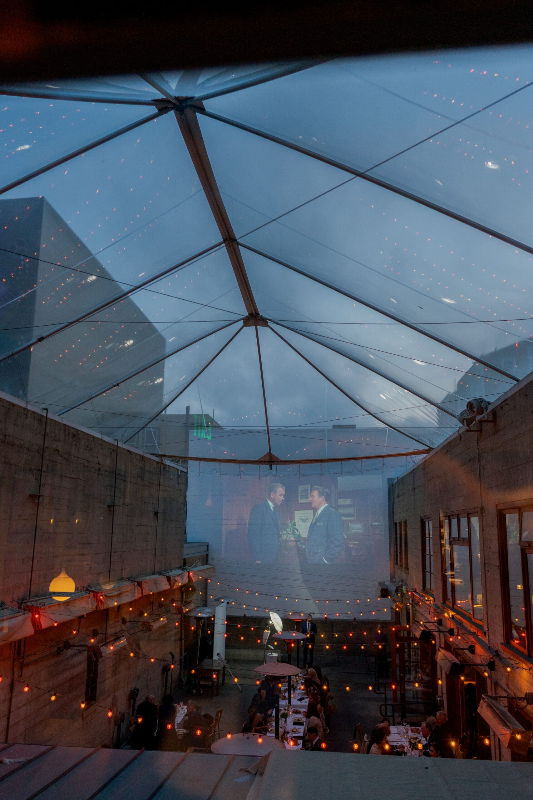 From the projector room in Foreign Cinema