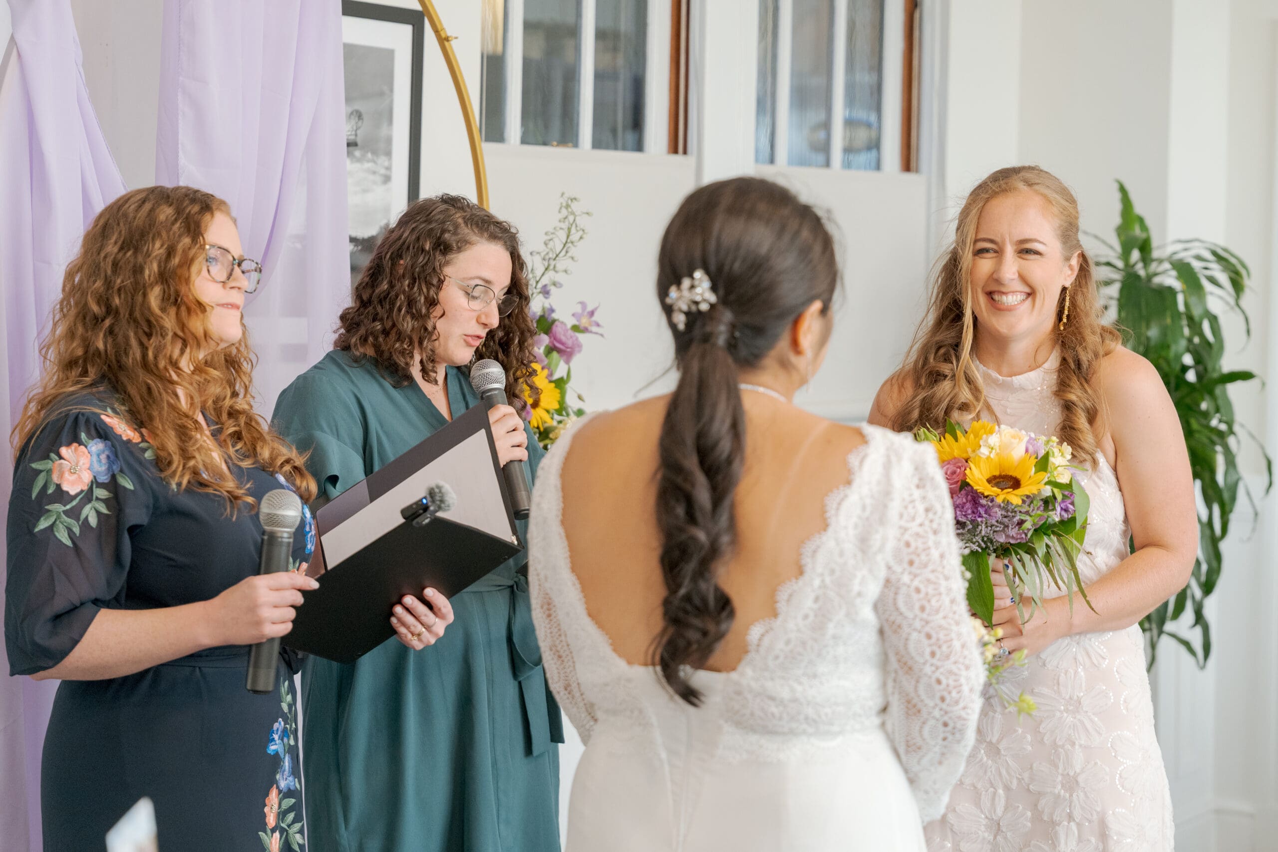 Long-time friends officiating the wedding ceremony