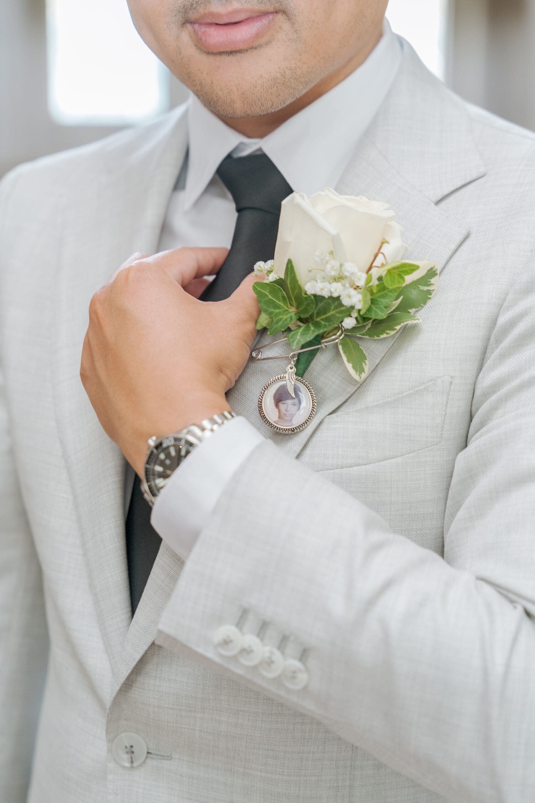 Light grey suit for SF City Hall Wedding