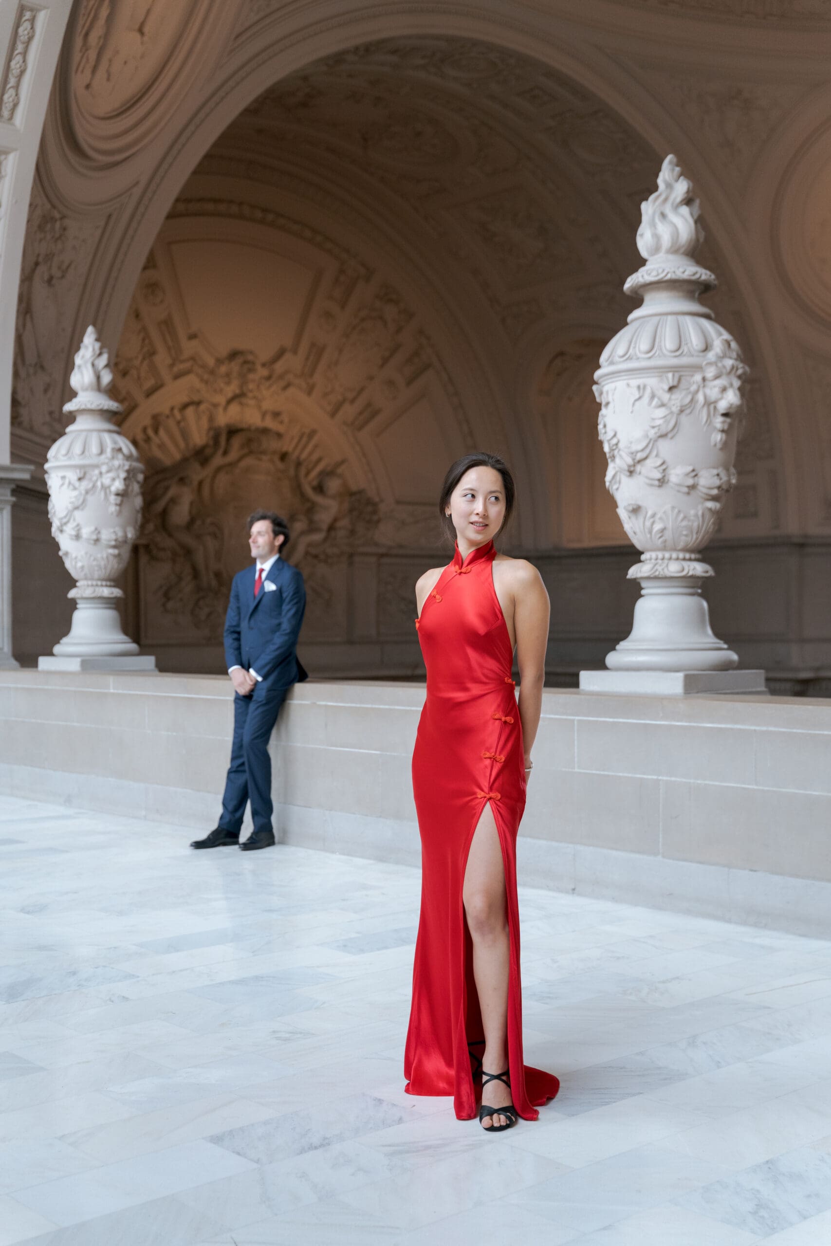 Red Dress for bride for SF City Hall Wedding
