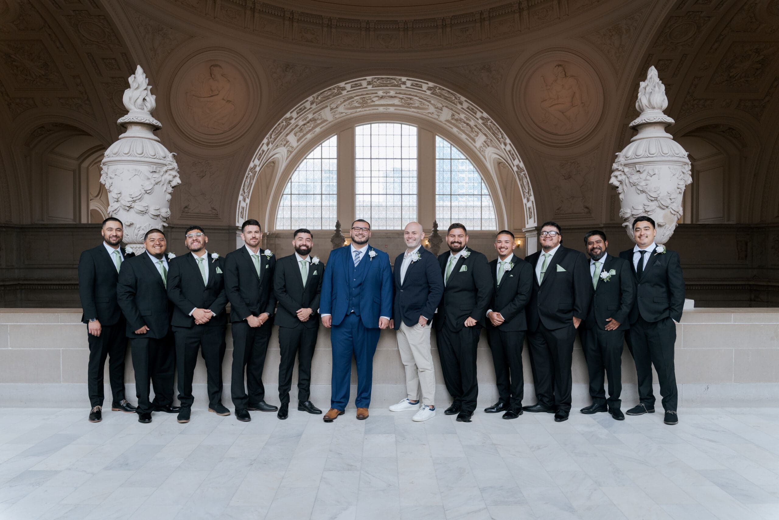 Dark suits for groomsmen at SF City Hall
