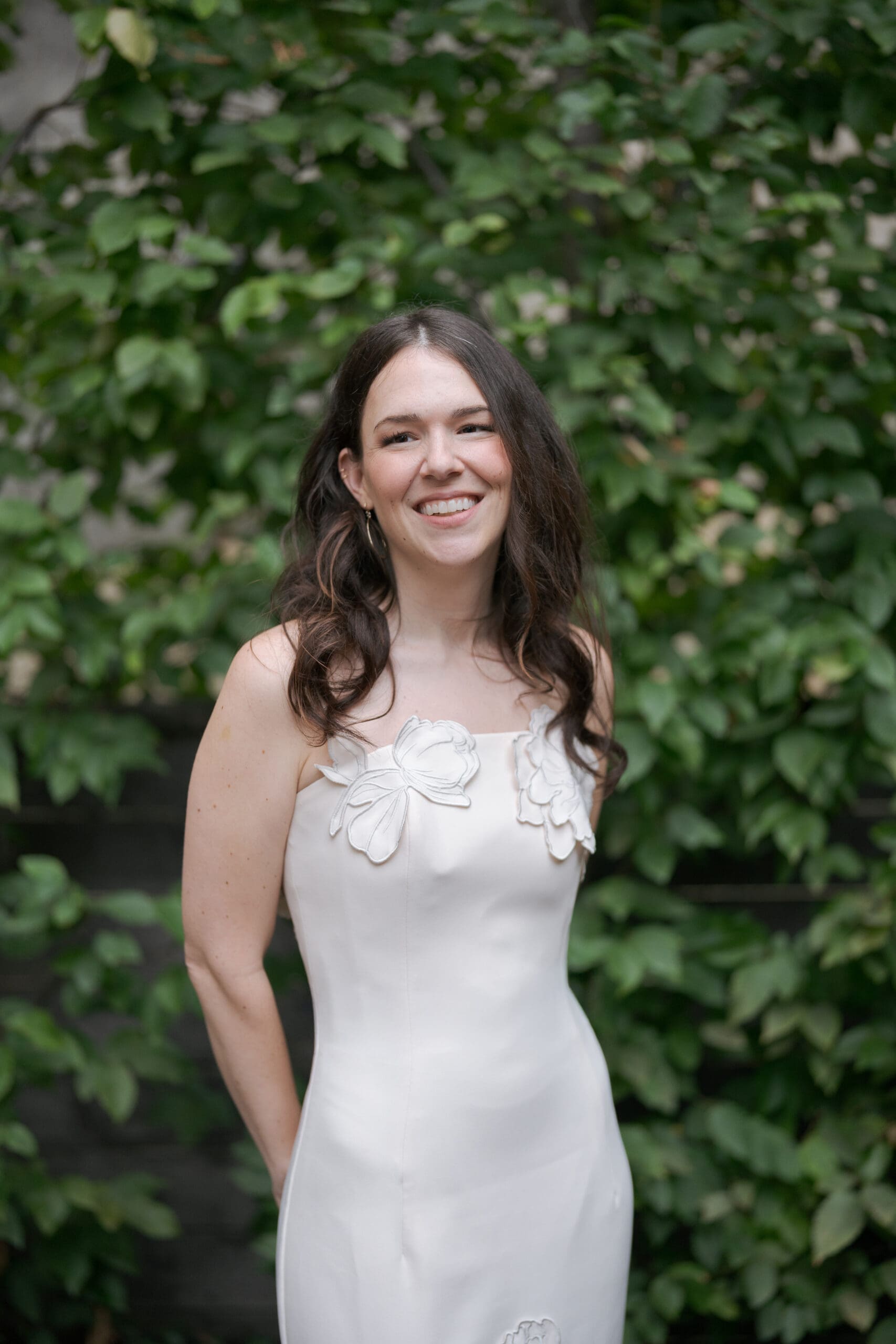 Full-length editorial portrait of a wedding couple at Comal Berkeley.