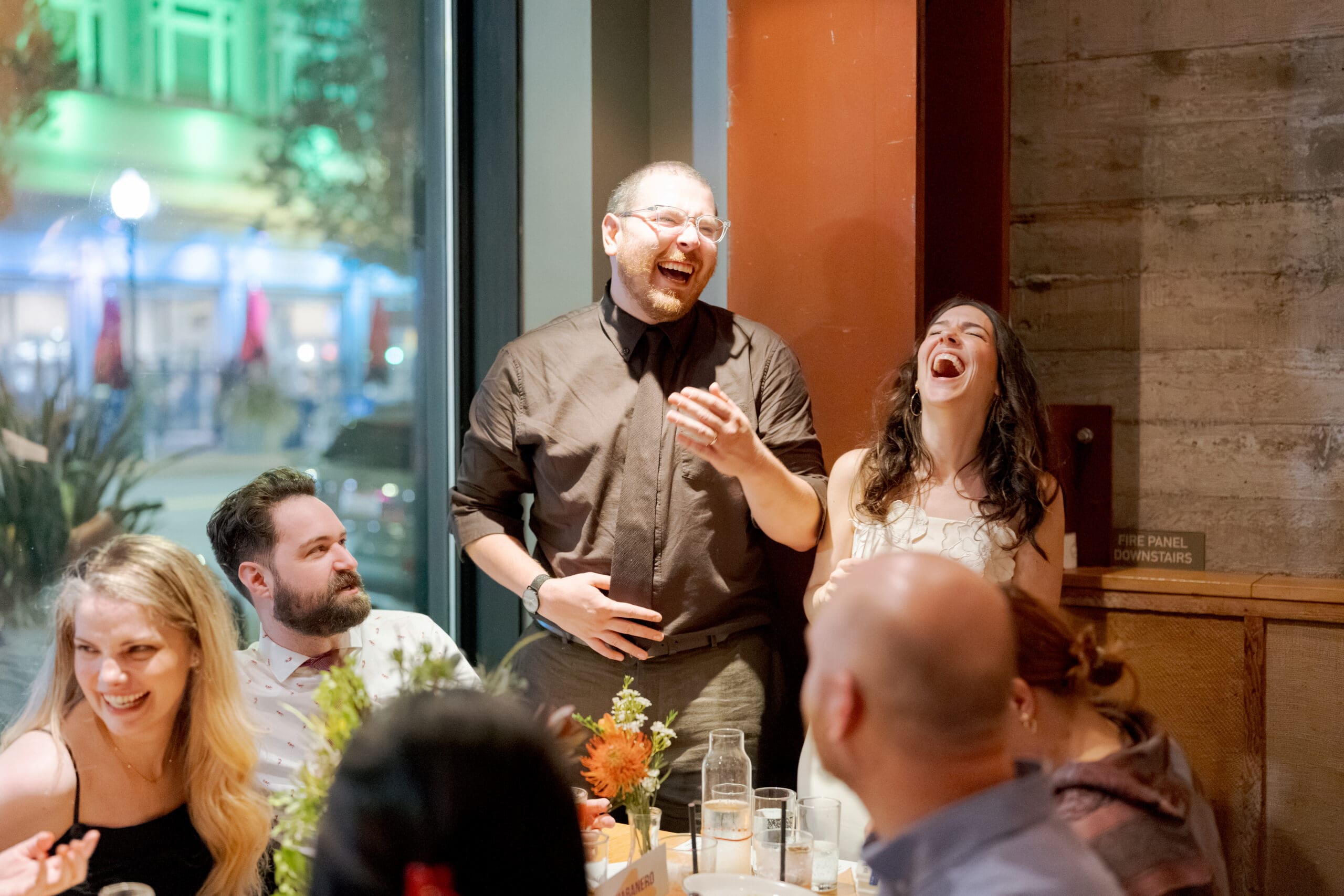 Detailed shot of the industrial-chic interior of a Berkeley wedding venue.