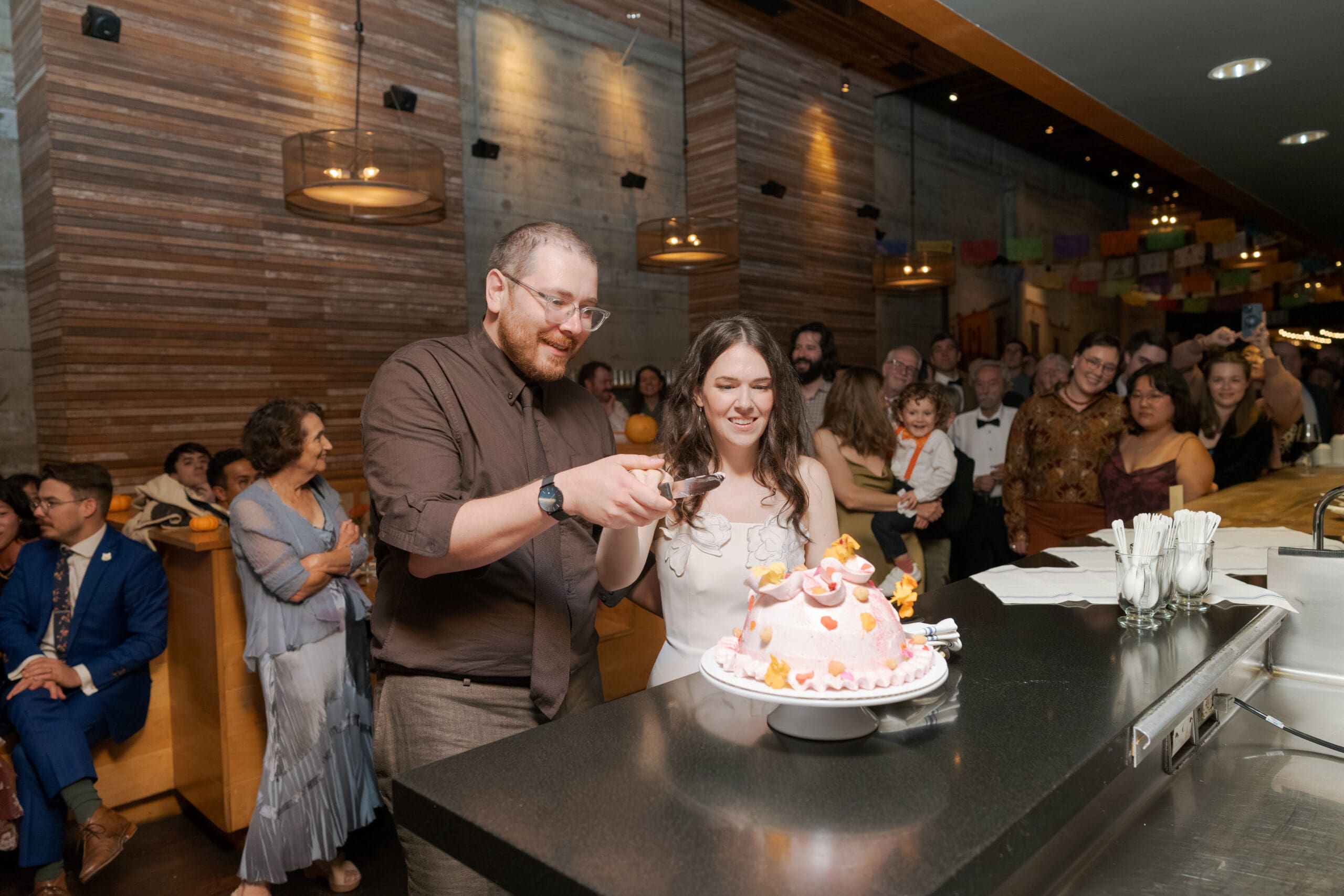 Wedding Cake Cutting at Comal in Berkeley