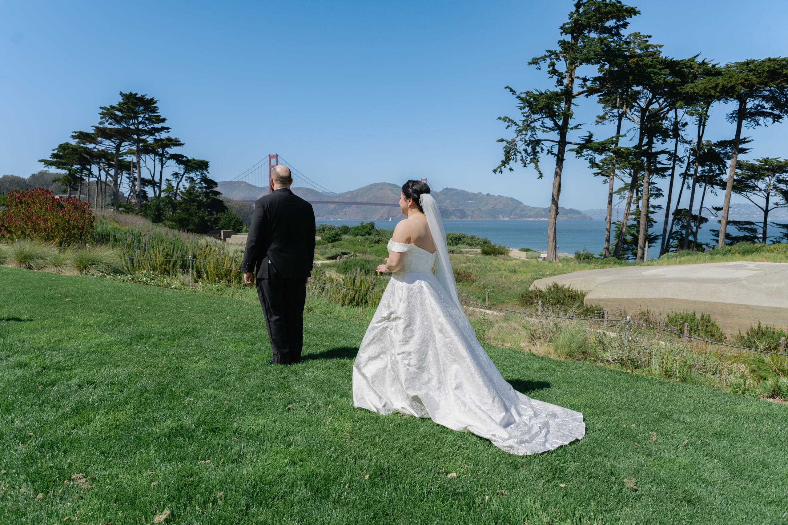 The moment before the first look at with the Golden Gate Park in the background