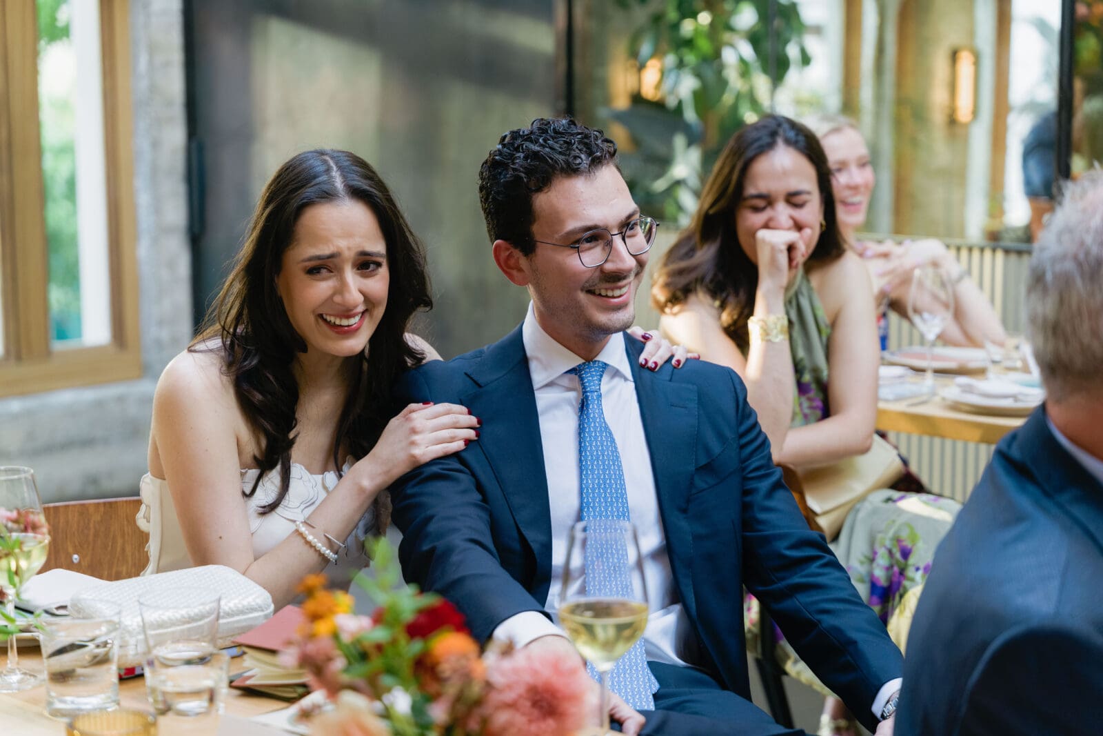Newlyweds celebrating with guests during private reception at The Progress SF