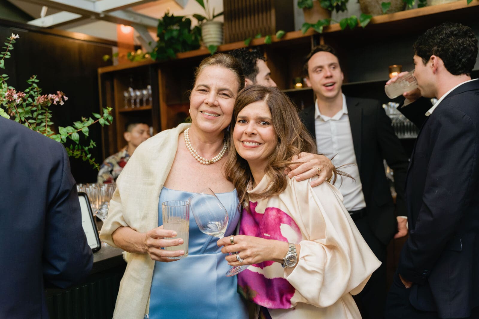 Candid picture of the mothers of the newlyweds after private ceremony at The Progress SF