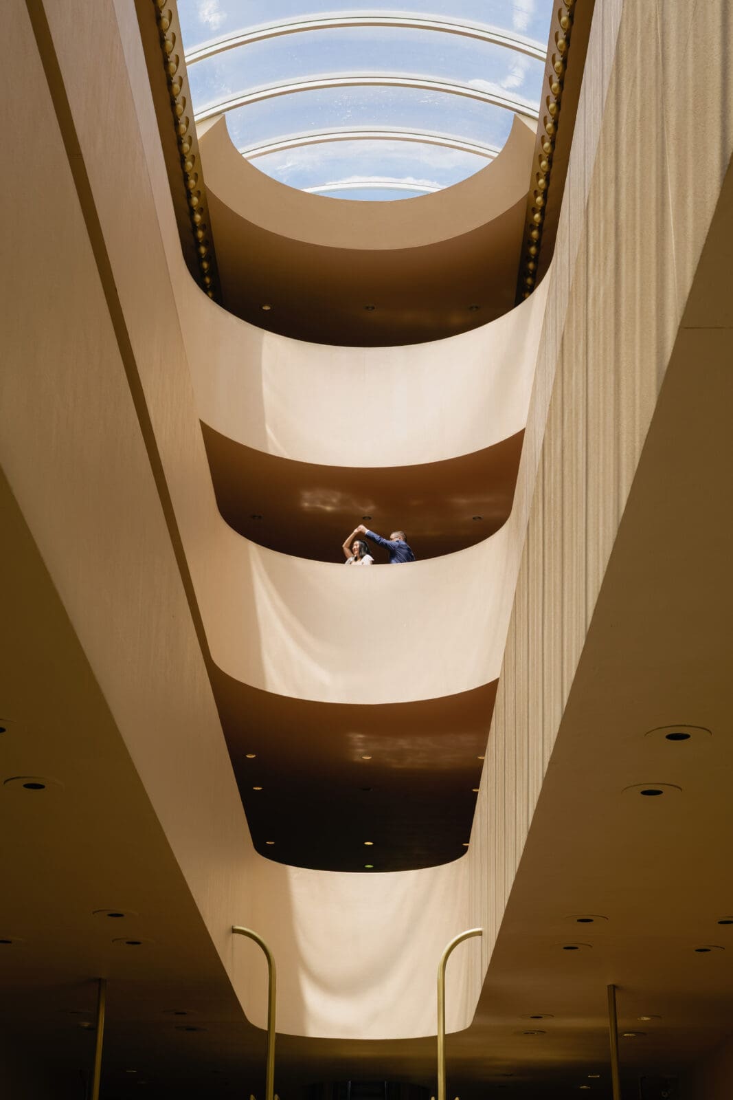 Iconic looking-up shot at the Marin County Civic Center